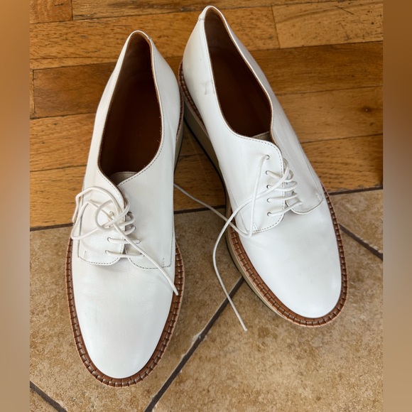 Clergerie white leather Barbara derby platforms Never worn. - Picture 2 of 6